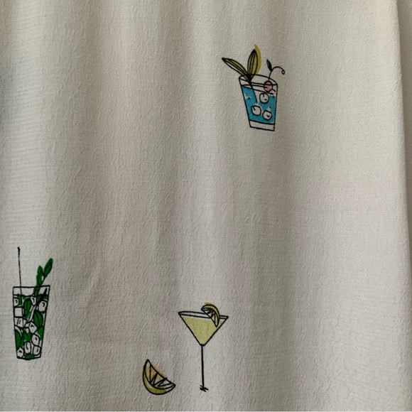 002 - Zara Cocktail Print Blouse - Picture 7 of 8